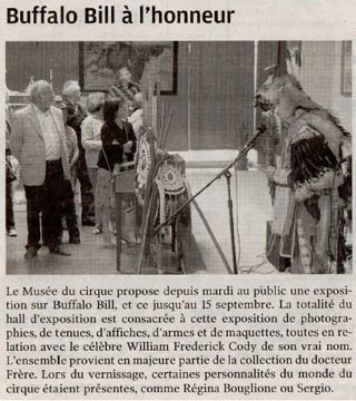Vatan: l'exposition consacré à Buffalo Bill à l'honneur dans la presse