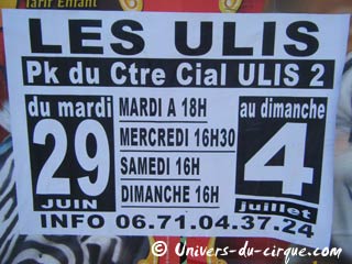 Essonne: le cirque de Venise aux Ulis du 29 juin au 04 juillet 2010