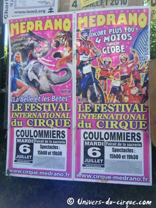 L'affichage du cirque Medrano en Seine-et-Marne
