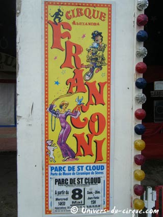 Principaux spectacles de cirque en région parisienne en août 2010