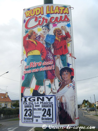 Essonne: le Rudi Llata Circus à Igny les 23 et 24 octobre 2010