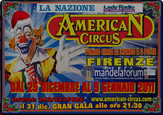 Italie: début de la nouvelle tournée de l'American Circus à Brescia le 30 octobre 2010