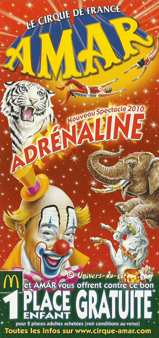 Saône-et-Loire: les restaurants Mc Donald's de Chalon-sur-Saône invitent les enfants au cirque Amar