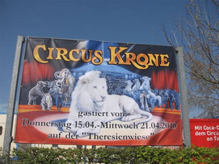 Allemagne: derniers jours de la tournée 2010 du Circus Krone