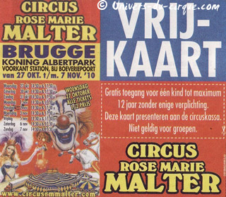 Belgique: derniers jours du Circus Rose-Marie Malter à Bruges