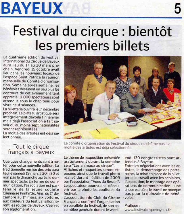 Calvados: en coulisse, la 4ème édition du Festival International du Cirque de Bayeux se prépare