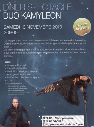 Nord: Grande Illusion avec le Duo Kamyleon au Casino de Dunkerque le 13 novembre 2010