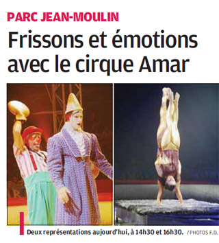 Bouches-du-Rhône: le journal La Provence fait écho du passage du cirque Amar à Aubagne