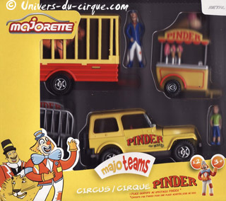 Véhicules miniatures: nouveau coffret Pinder proposé par les jouets Majorette