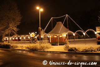 Sarthe: images du Il Teatro du Pinocchio sous la neige au Mans