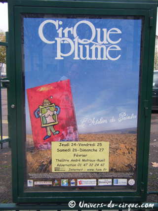 Hauts-de-Seine: le Cirque Plume à Rueil-Malmaison du 24 au 27 février 2011