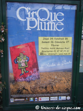 Hauts-de-Seine: le Cirque Plume à Rueil-Malmaison du 24 au 27 février 2011