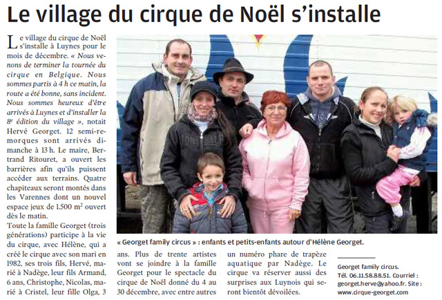 Indre-et-Loire: le Village du Cirque de Nol est installé à Luynes