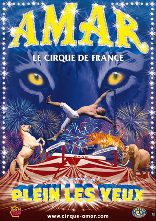 L'affiche 2011 du Cirque Amar en met 