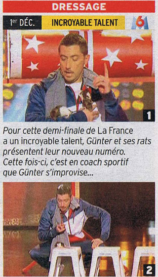 Gnter Sacckman Junior à l'honneur dans Télé 7 Jours