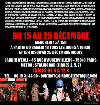 Paris: le Cirque Electrique présente 