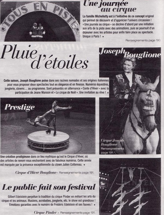 Paris: numéro spécial fêtes du magazine Pariscope