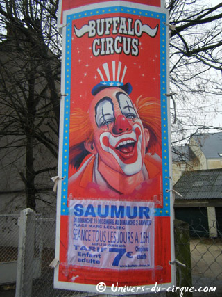 Maine-et-Loire: les représentations du Buffalo Circus à Saumur se poursuivent jusqu'au 02 janvier 2011