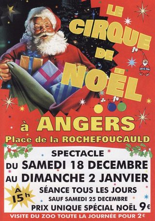 Maine-et-Loire: le flyer publicitaire 2010-2011 du Cirque Franco-Italien à Angers