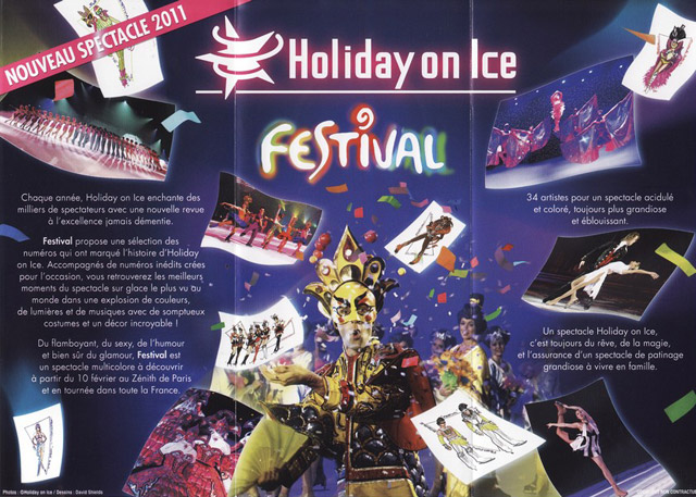 Le dépliant publicitaire 2011 de la nouvelle tournée en France de la troupe Holiday On Ice