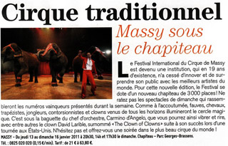 Essonne: le 19 Festival International du Cirque de Massy dans le magazine Top 91