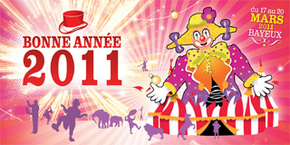Nouvel an: des cartes de voeux sur le thème du cirque