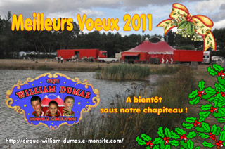Nouvel an: des cartes de voeux sur le thème du cirque