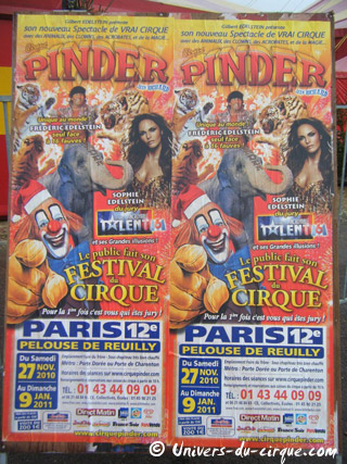 Paris: fin de la saison d'hiver 2010 / 2011 du Cirque Pinder le 09 janvier prochain