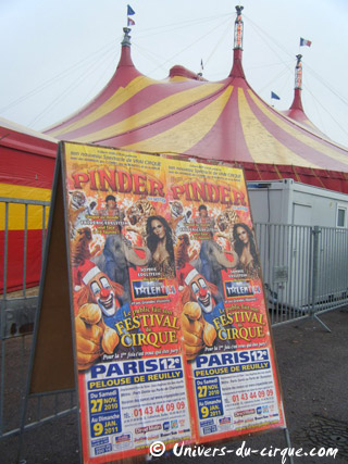 Paris: fin de la saison d'hiver 2010 / 2011 du Cirque Pinder le 09 janvier prochain