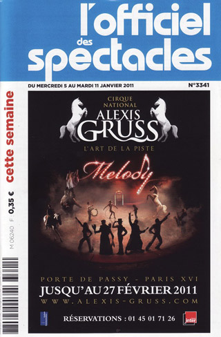 Paris: le Cirque National Alexis Gruss en couverture de l'hebdomadaire 