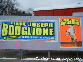 Yvelines: fin du séjour hivernal du Cirque Joseph Bouglione à Chatou le 19 janvier 2011