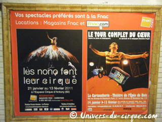 Paris: cirques et spectacles familiaux s'affichent dans le métro de la capitale
