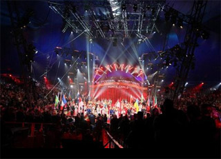 Monaco: instants de la soirée d'ouverture du 35 Festival International du Cirque de Monte-Carlo (02)