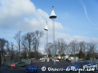 Essonne: démontage des installations du 19 Festival International du Cirque de Massy