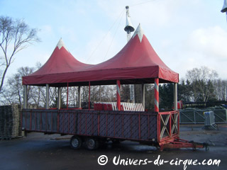 Essonne: démontage des installations du 19 Festival International du Cirque de Massy