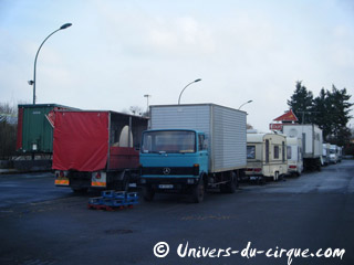 Essonne: démontage des installations du 19 Festival International du Cirque de Massy