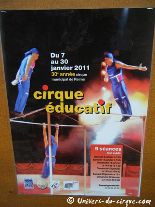 Marne: l'édition 2011 du Cirque Educatif de Reims se poursuit jusqu'au 30 janvier 2011