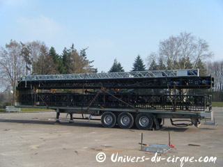 Essonne: dernières images du démontage des installations du 19 Festival International du Cirque de Massy