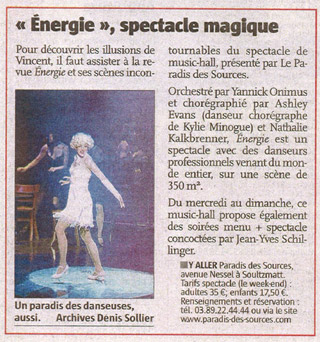 Haut-Rhin: l'illusionniste Vincent Vignaud à la une du journal l'Alsace