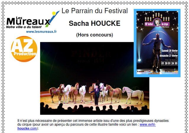 Yvelines: Sacha Houcke Parrain du 10 Festival du Cirque des Mureaux