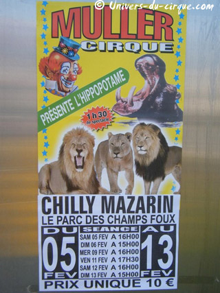 Essonne: le Cirque Muller à Chilly-Mazarin du 05 au 13 février 2011