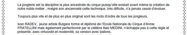 Yvelines: Ivan Radev au programme du 10 Festival du Cirque des Mureaux