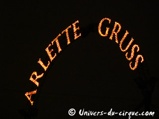 Itinéraire du Cirque Arlette Gruss au cours du premier semestre 2011