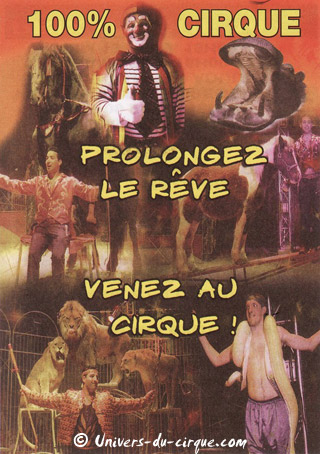 Essonne: le flyer publicitaire 2011 du Cirque Muller à Chilly-Mazarin