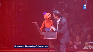 Gironde: Serge Massot sous le chapiteau Arlette Gruss sur France 3 Bordeaux