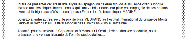 Yvelines: Lorenzo Martini au programme du 10 Festival du Cirque des Mureaux