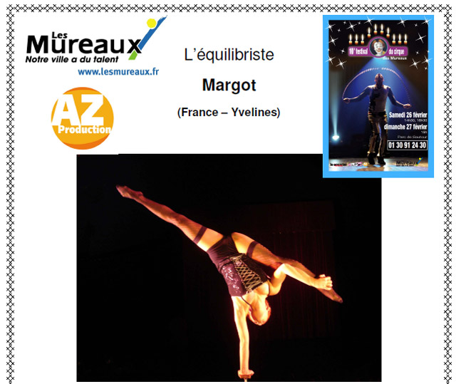 Yvelines: Margot au programme du 10 Festival du Cirque des Mureaux