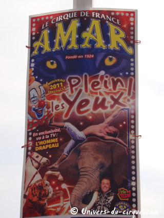 Les nouvelles affiches plastiques du Cirque Amar