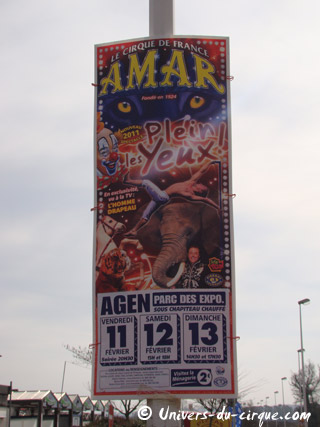 Les nouvelles affiches plastiques du Cirque Amar