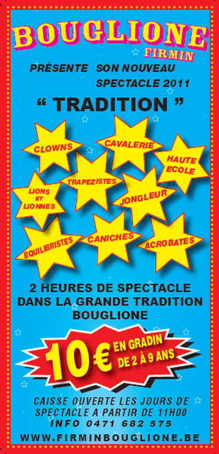 Belgique: le matériel publicitaire du Cirque Firmin Bouglione